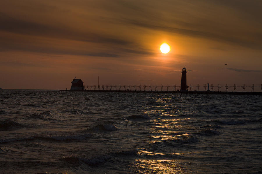 Grand Haven South Pier Lighthouse MI Photograph by Jack R Perry