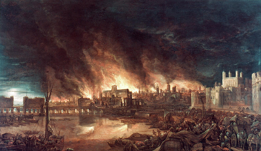 Great Fire Of London, 1666 #3 Painting by Granger - Pixels