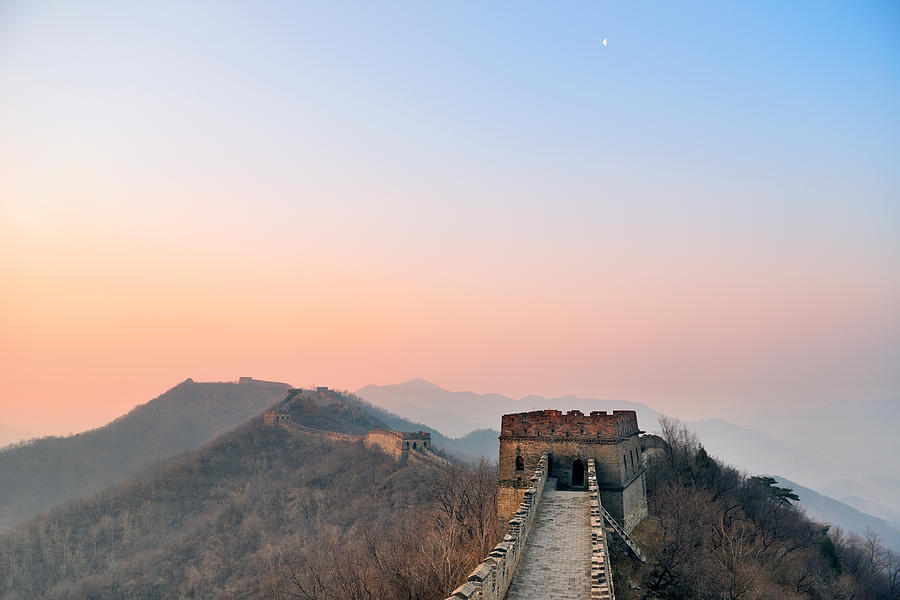 Great Wall morning #3 Photograph by Songquan Deng