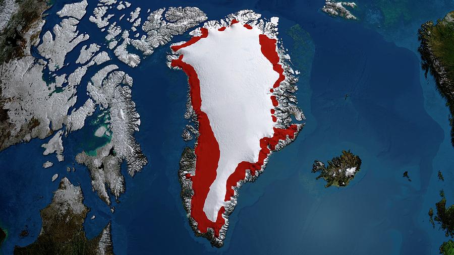 Greenland Ice Melt #3 Photograph by Nasa/gsfc-svs/science Photo Library