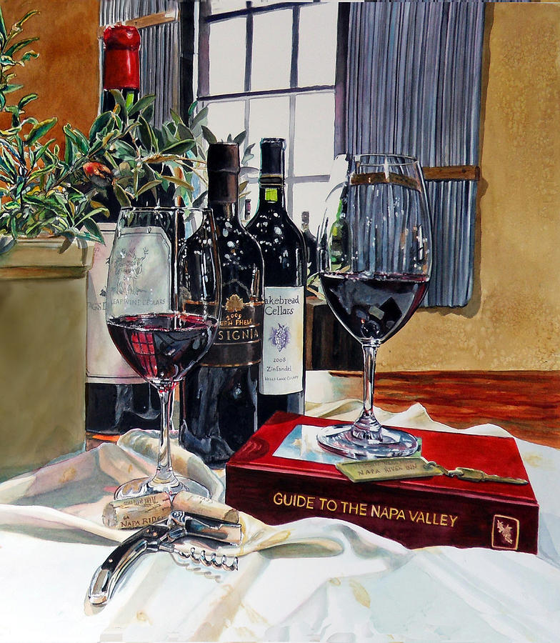 Guide to the Napa Valley Painting by Gail Chandler