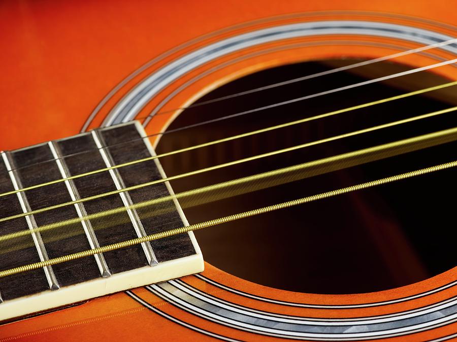 Music Photograph - Guitar Strings At Rest And Vibrating #3 by Science Photo Library