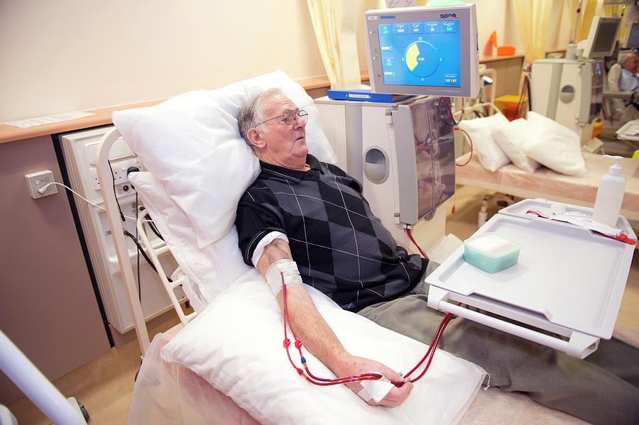 Haemodialysis Patient Photograph by Dr P. Marazzi/science Photo Library