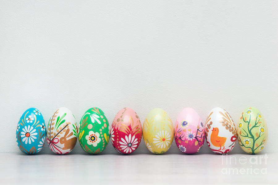 Easter Photograph - Handmade Easter eggs collection #3 by Michal Bednarek