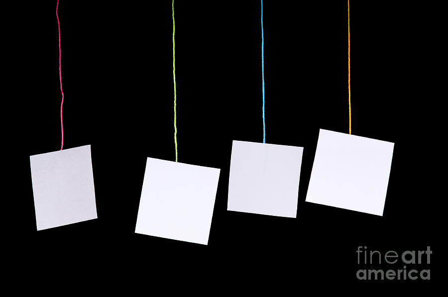 Hanging White Tags #3 Photograph by THP Creative - Pixels