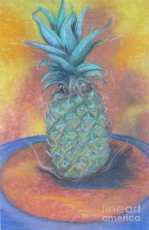 Primary Colors Painting - Happy Pineapple #3 by Sharon Wilkens