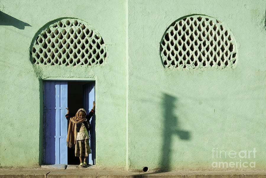 Harar Ethiopia Old Town City Mosque Girls Children #3 Photograph by JM Travel Photography