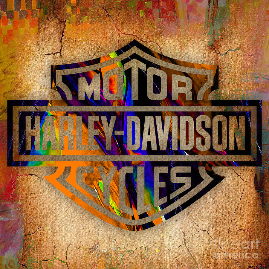 Harley Davidson Cycles #3 Mixed Media by Marvin Blaine