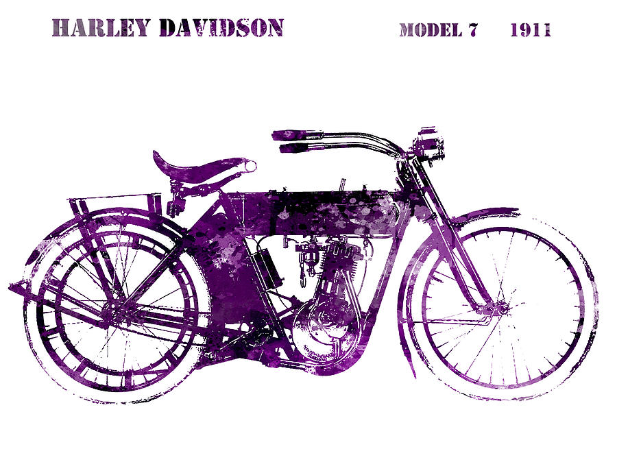 Harley Davidson Model 7 1911 #4 Digital Art by Patricia Lintner