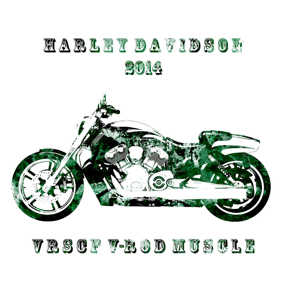 Harley Davidson Bikes Digital Art - Harley Davidson V-Rod Muscle 2014 #2 by Patricia Lintner