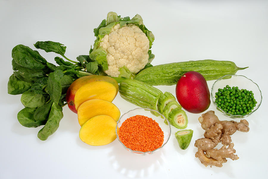 Healthy Fruits And Vegetables #3 Photograph by Science Source