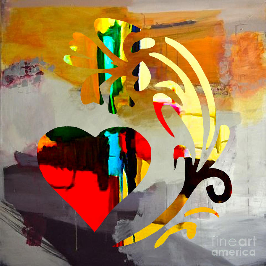 Heart and Flowers #3 Mixed Media by Marvin Blaine