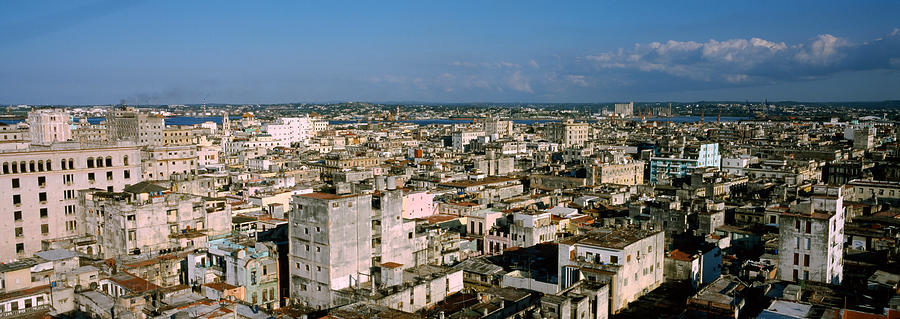 Architecture Photograph - High Angle View Of A City, Old Havana #3 by Panoramic Images