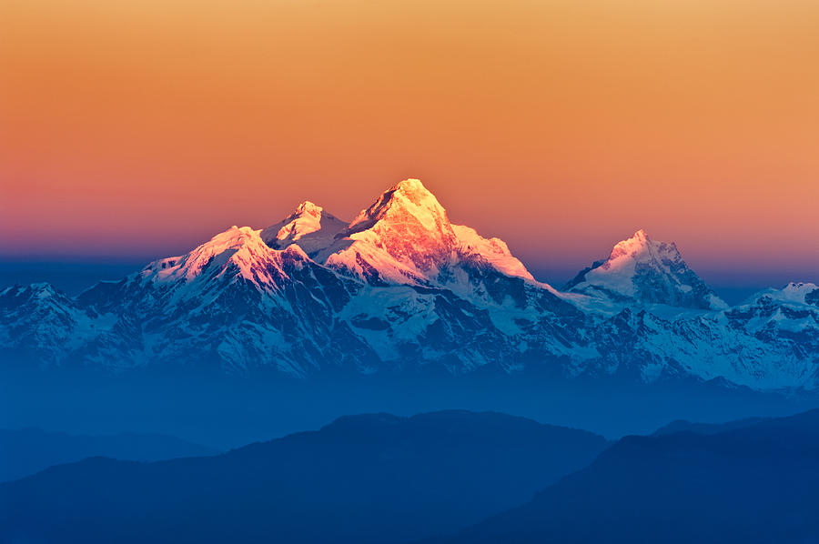 Himalayan Mountains View from Mt. Shivapuri #3 Photograph by U Schade