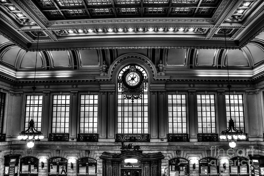 Hoboken Terminal BW Photograph by Anthony Sacco