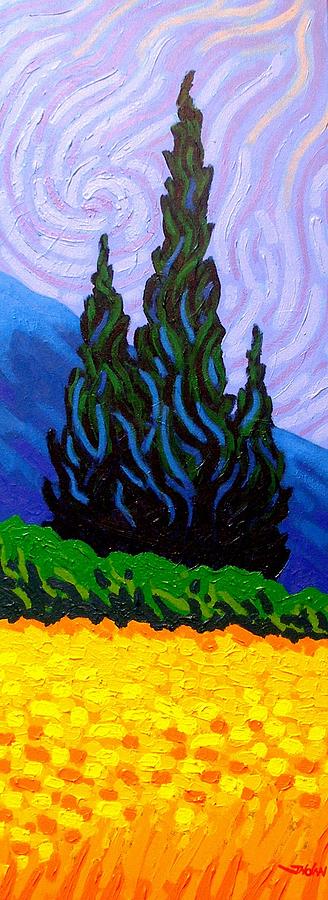 Landscape Painting - Homage To Van Gogh by John Nolan Landscape Painting - Homage To Van Gogh by John Nolan