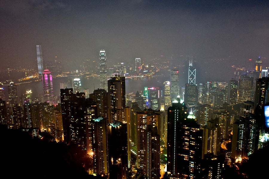 Hong Kong night view #3 Photograph by Hisao Mogi