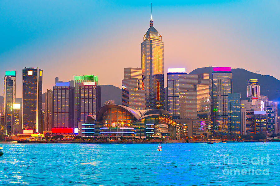 Hong Kong Photograph - Hong Kong skyline #2 by Luciano Mortula