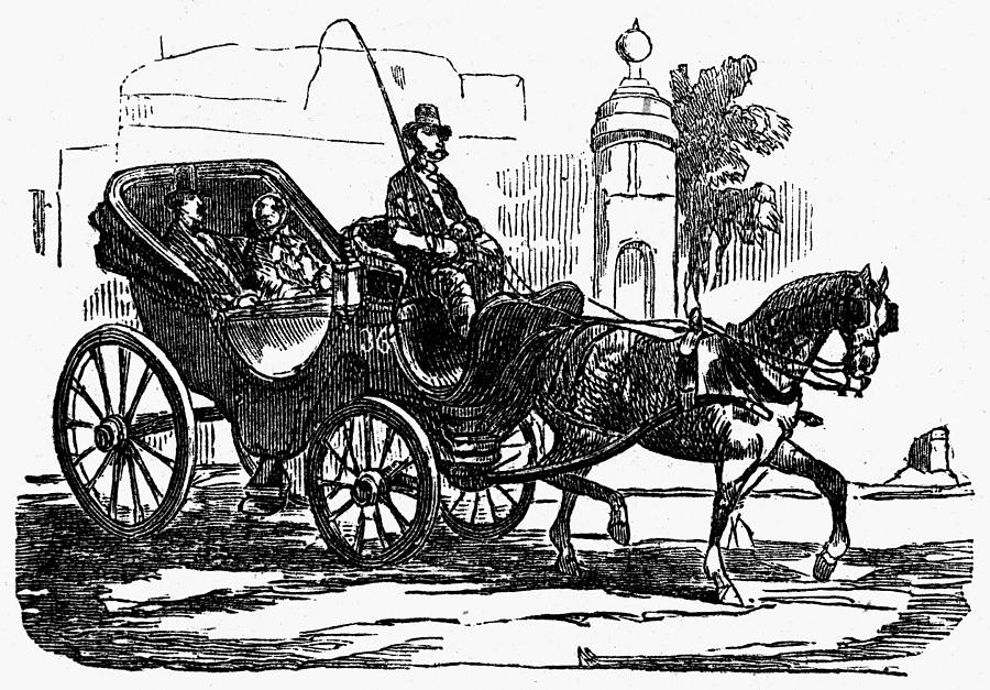 Horse Carriage, 1853 #3 Painting by Granger