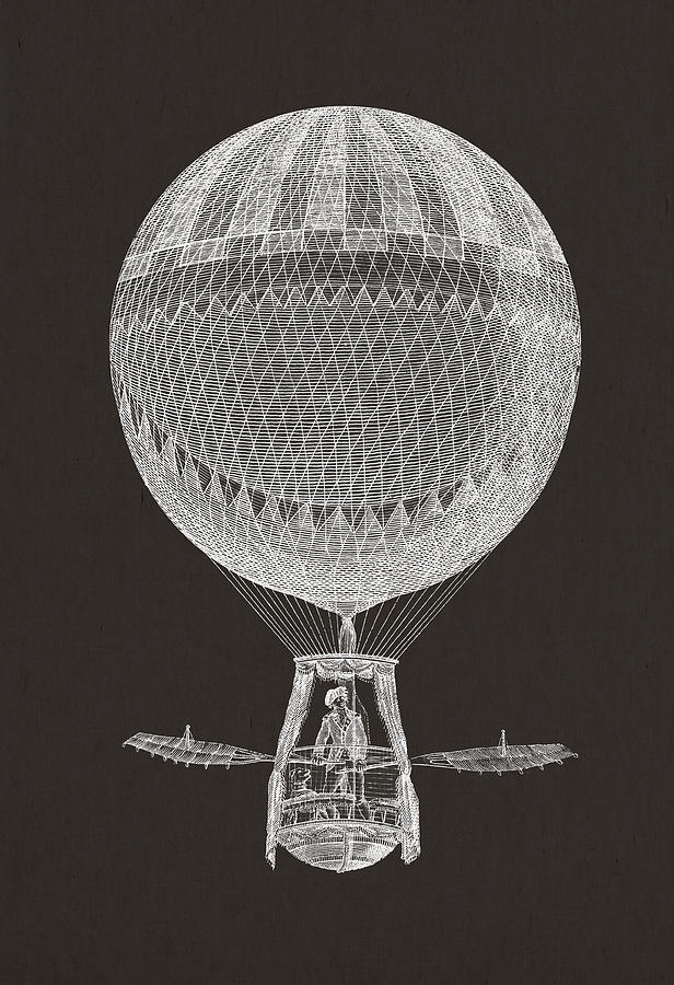 Hot Air Balloon Digital Art - Hot air balloon #3 by Aged Pixel
