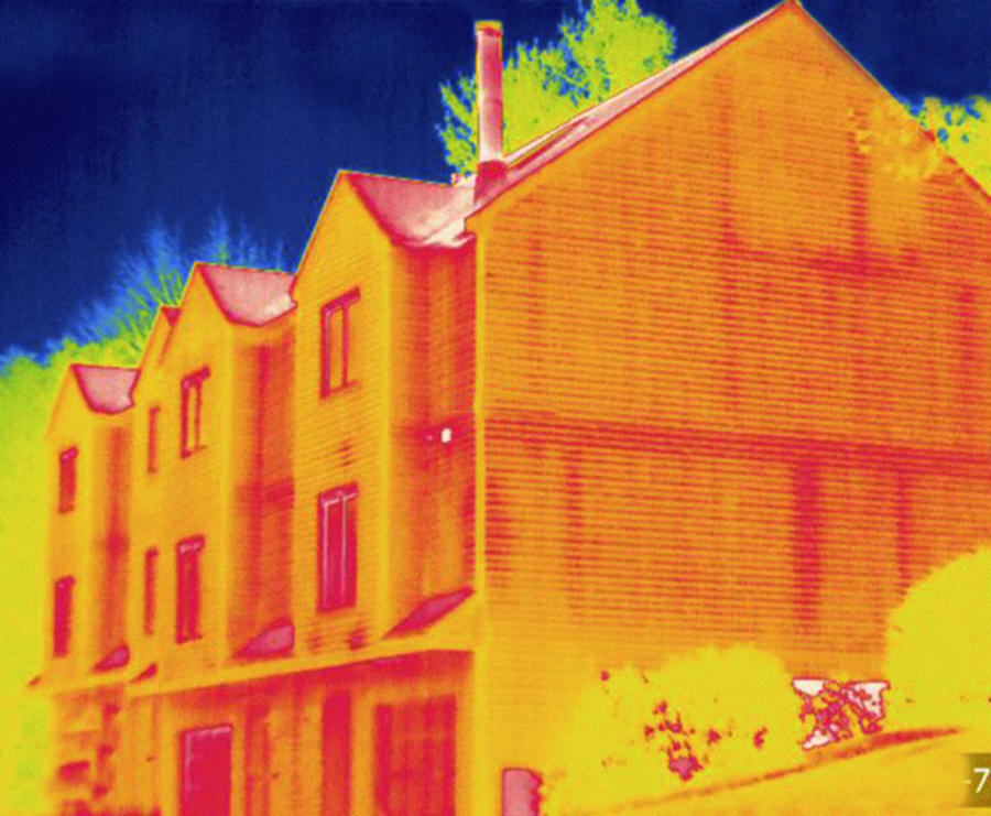 Housing Complex, Thermogram Showing #3 Photograph by Science Stock Photography