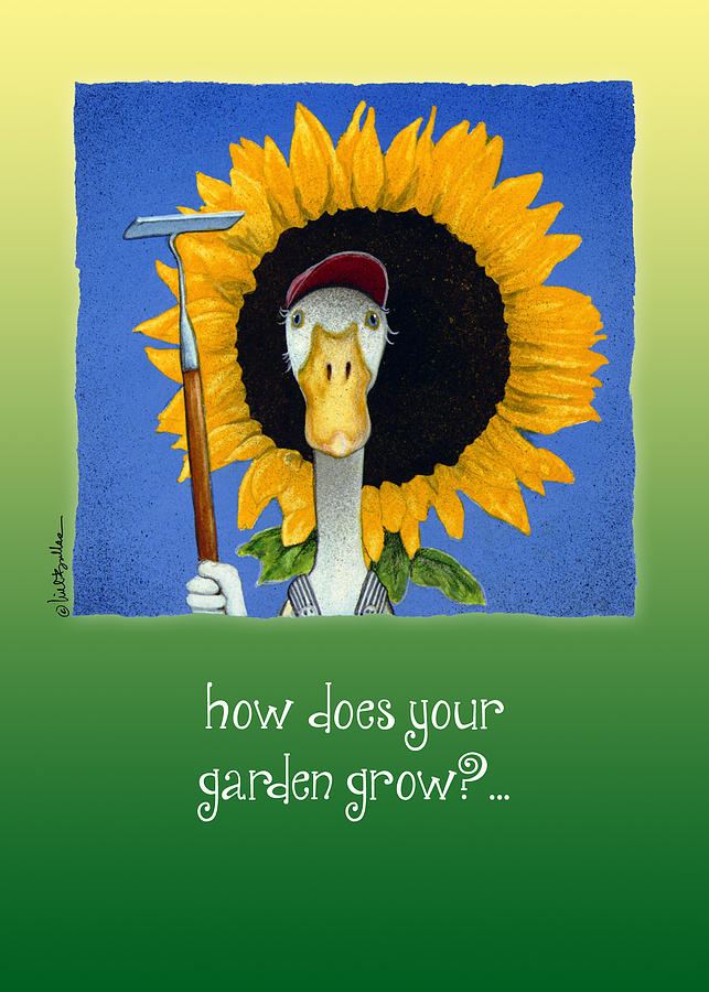 Sunflower Painting - How Does Your Garden Grow? #2 by Will Bullas