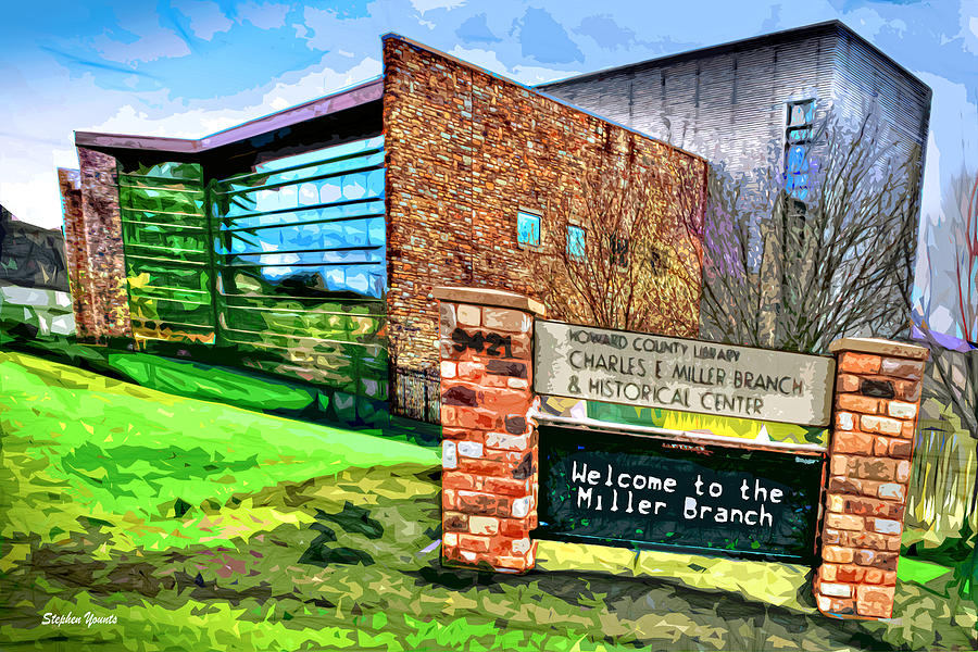 Howard County Library Miller Branch Digital Art by Stephen Younts