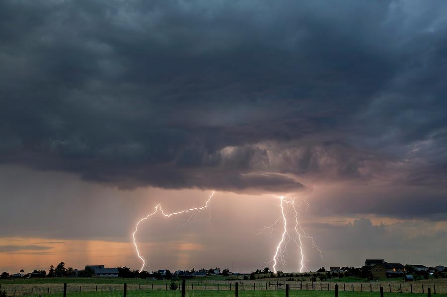 Summer Photograph - Huge Electrical Storm #3 by Roger Hill/science Photo Library