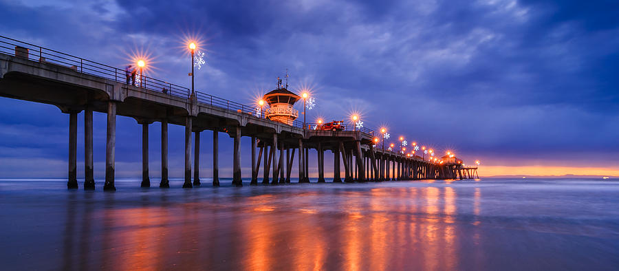 Huntington Beach Pier Photograph by Radek Hofman - Fine Art America