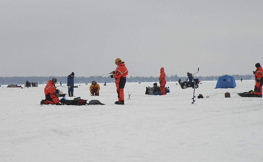 Ice Fishing #3 Photograph by Nick Mares
