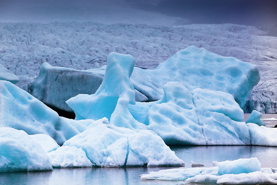 Icebergs Carved From Fjallsjokull #3 Photograph by Richard Ianson
