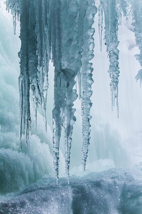 Icicles On Freezing Waterfall #3 by Dr Juerg Alean