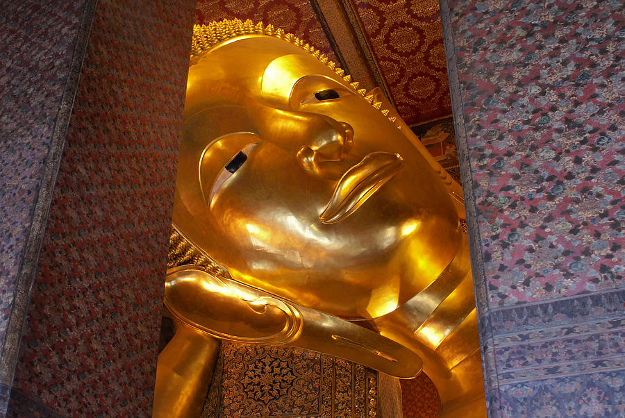 Images of the Reclining Buddha at Wat Pho #3 Digital Art by Carol Ailles