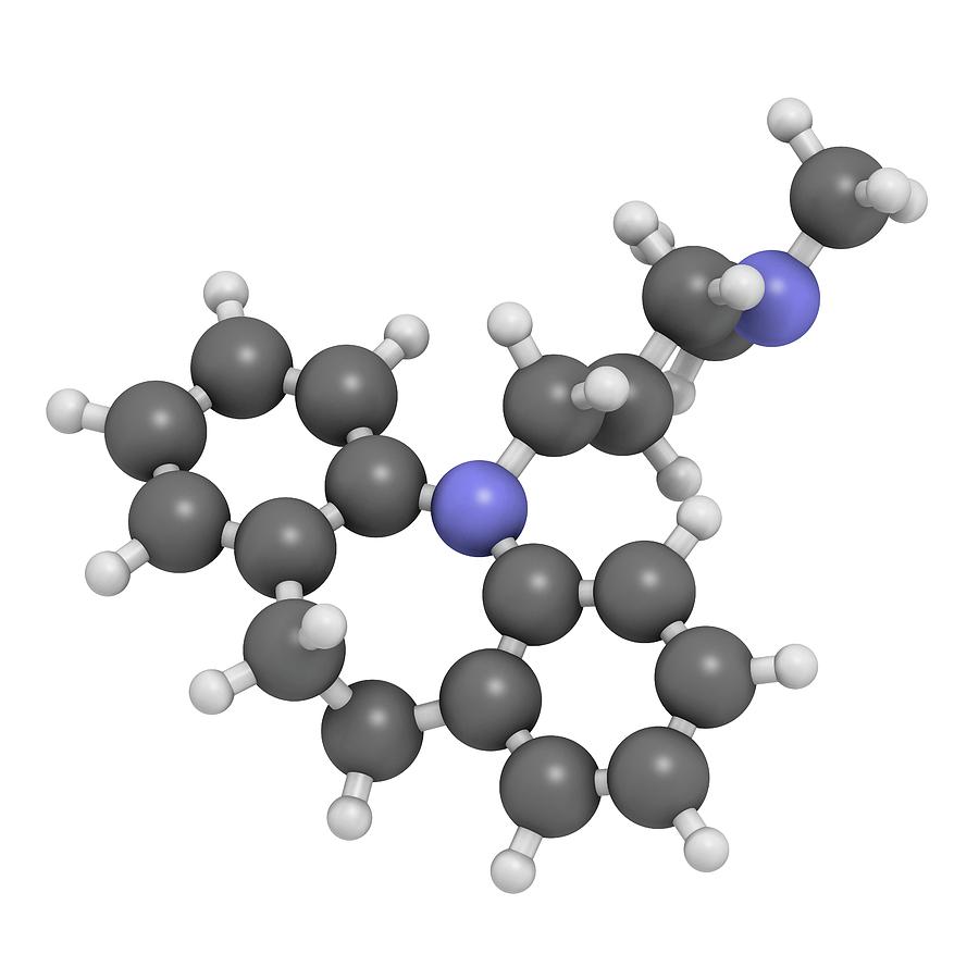 Imipramine Antidepressant Drug Molecule #3 Photograph by Molekuul/science Photo Library
