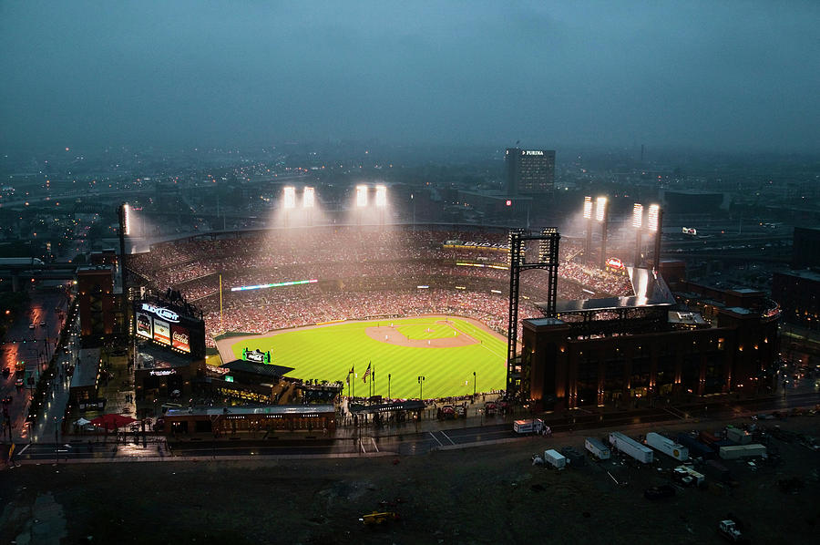 In A Night Game And A Light Rain Mist #3 Photograph by Panoramic Images