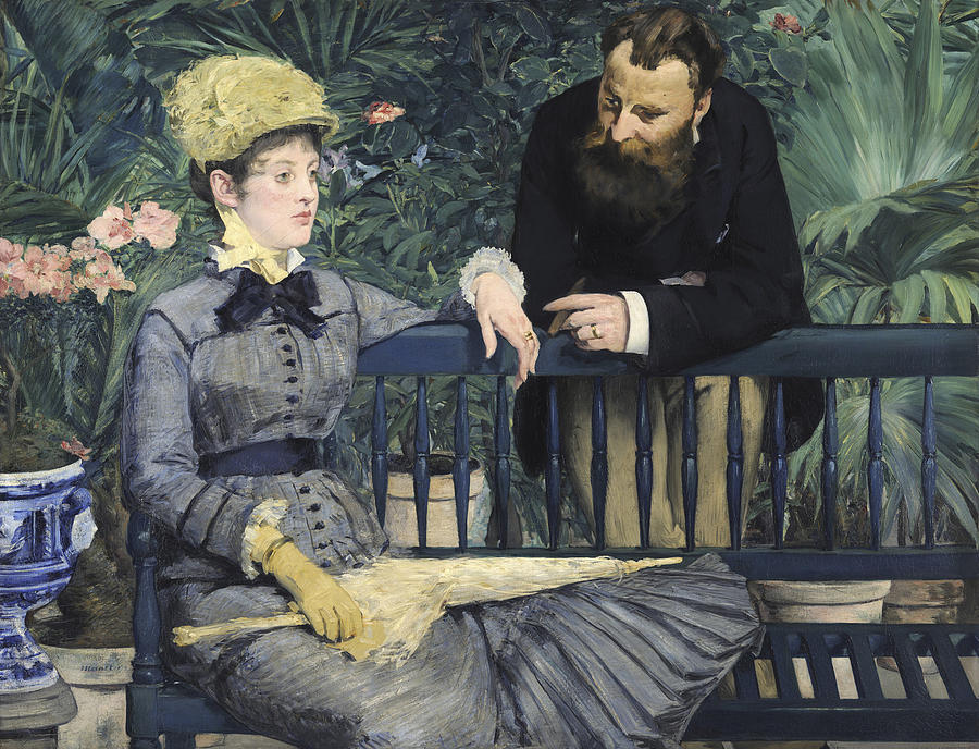 Edouard Manet Painting - In The Conservatory  #3 by Celestial Images