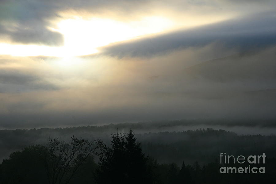 Sunrise Photograph - Lyndonville Vermont Early Morning Rain  by Neal Eslinger