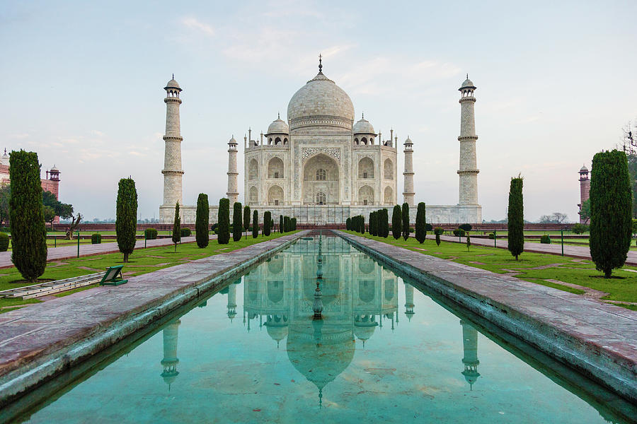 India View Of The Taj Mahal In Agra Photograph by Ralph H. Bendjebar ...