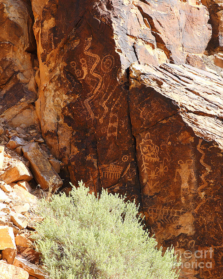 Indian Petroglyphs at Parowan Gap Utah #3 Photograph by Malcolm Howard