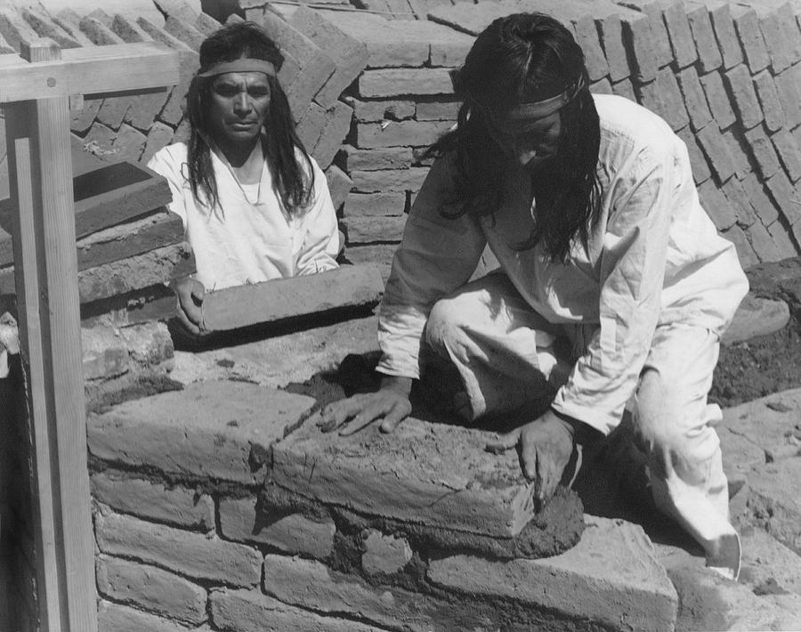 Indians Building Missions Photograph by Underwood Archives Onia