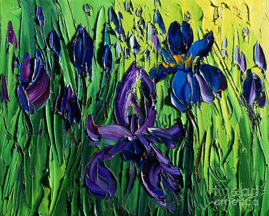 Irises Painting by Willson Lau - Fine Art America