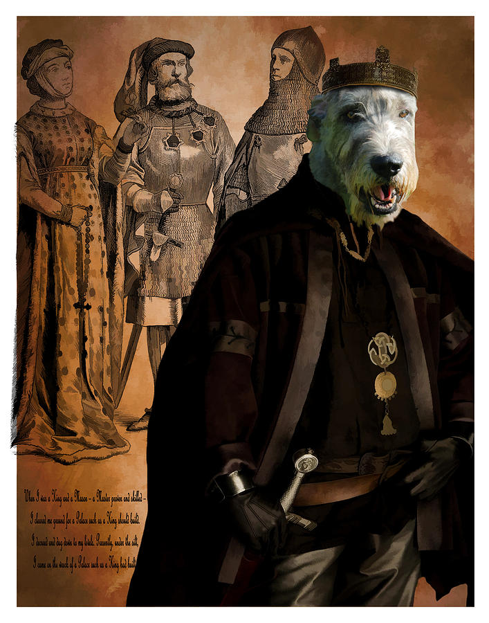 Irish Wolfhound Art Canvas Print #3 Painting by Sandra Sij