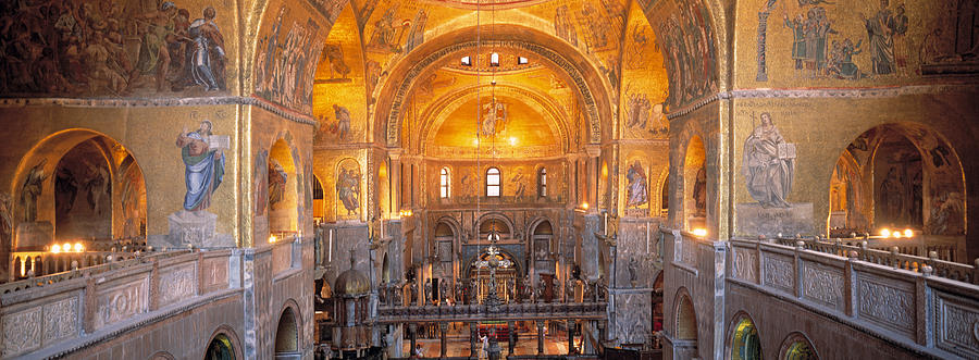 Architecture Photograph - Italy, Venice, San Marcos Cathedral #3 by Panoramic Images