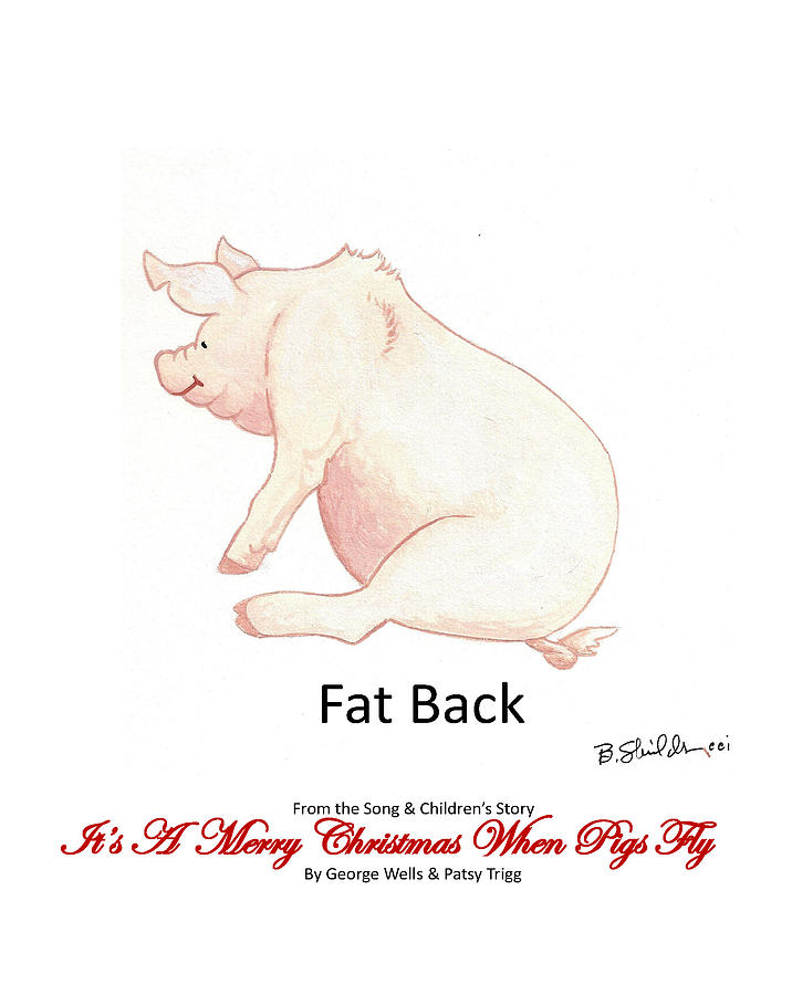 Pig Mixed Media - Its A Merry Christmas When Pigs Fly #3 by George Wells and Patsy Trigg