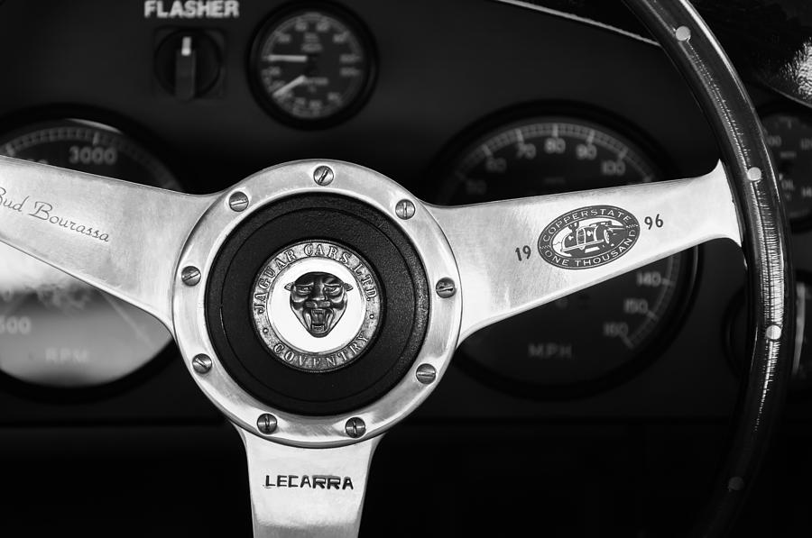 Jaguar Steering Wheel Emblem #3 Photograph by Jill Reger