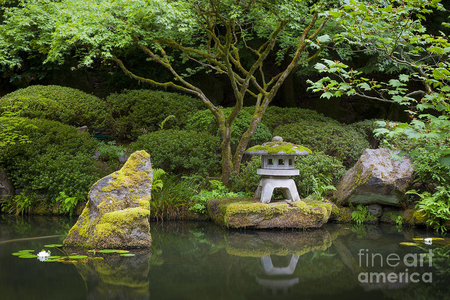 Japanese Garden - Pond - Pagoda Photograph by Brian Jannsen - Fine Art ...