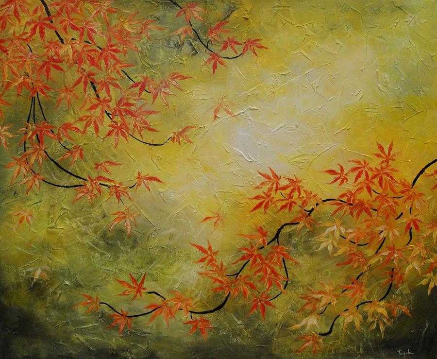Abstract Painting - Japanese Maple Tree #3 by Tomoko Koyama
