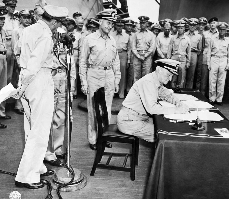 Japanese Surrender Ceremony Photograph by Underwood Archives - Fine Art ...