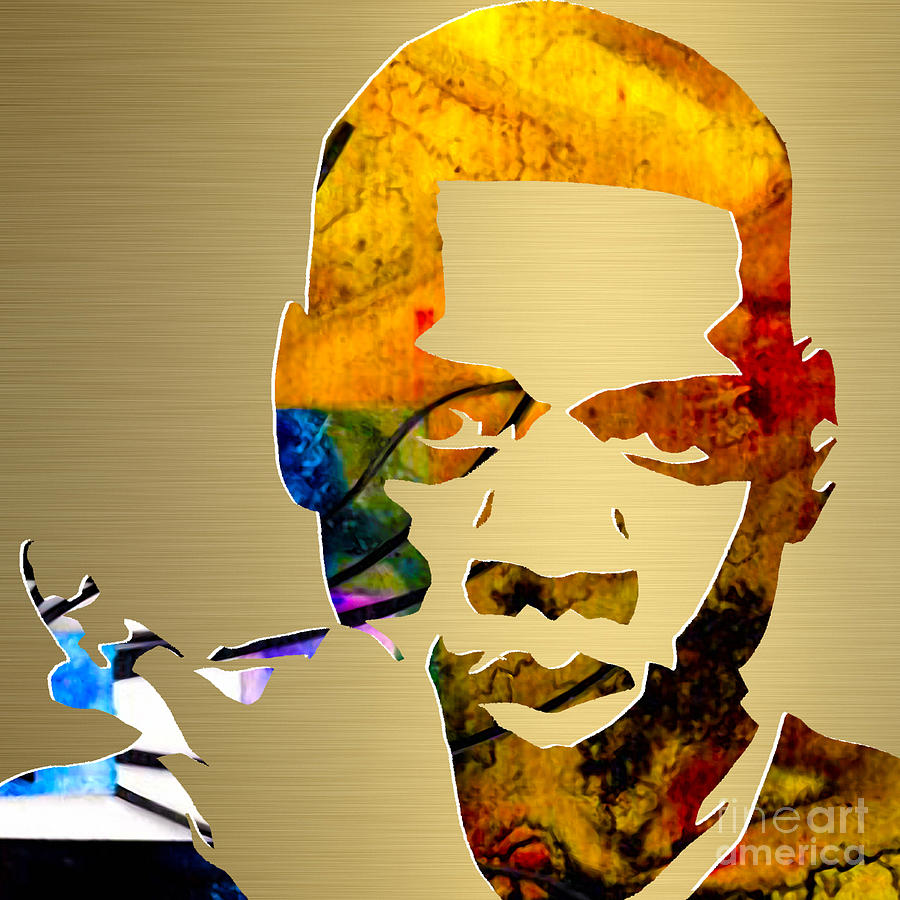 Jay Z Gold Series #5 Mixed Media by Marvin Blaine