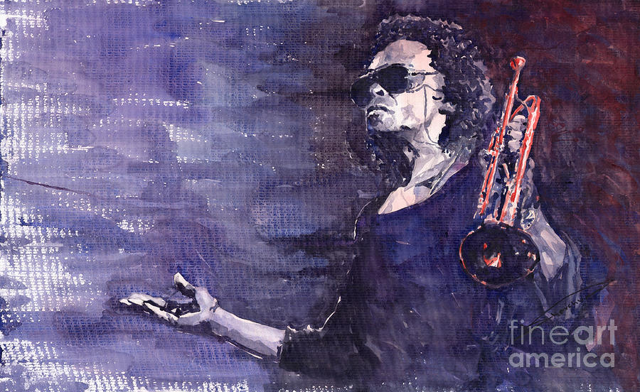 Jazz Painting - Jazz Miles Davis #3 by Yuriy Shevchuk